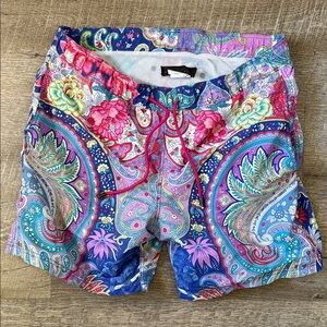 Etro Men’s Colorful Paisley Swim Shorts Size Medium
